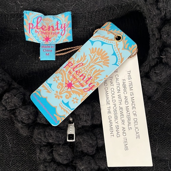 Plenty by Tracy Reese Vintage Belted Sweater Coat with Zipper - Size M / Medium - Picture 2 of 8